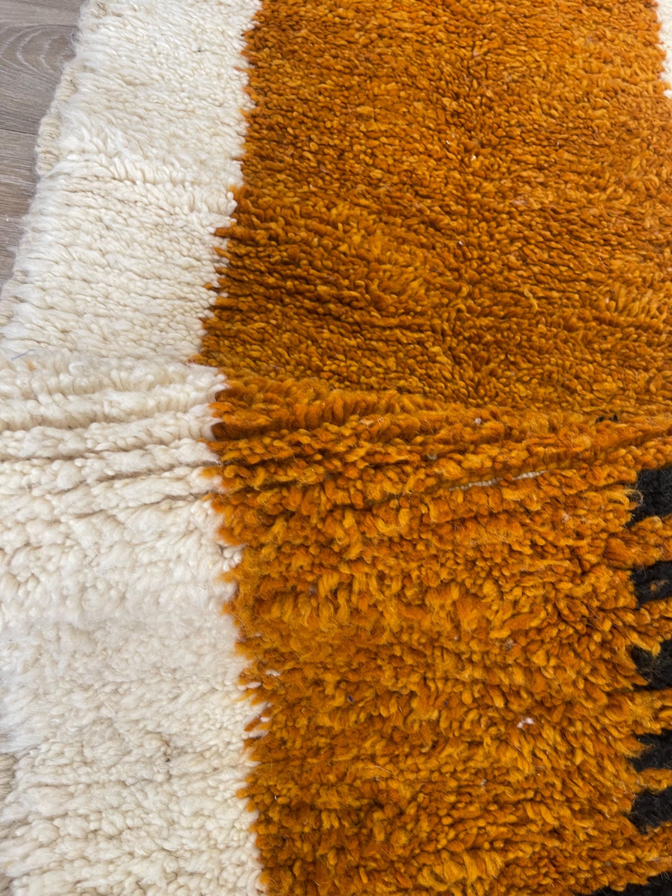 Moroccan Brown Runner Rug - 2.3x8