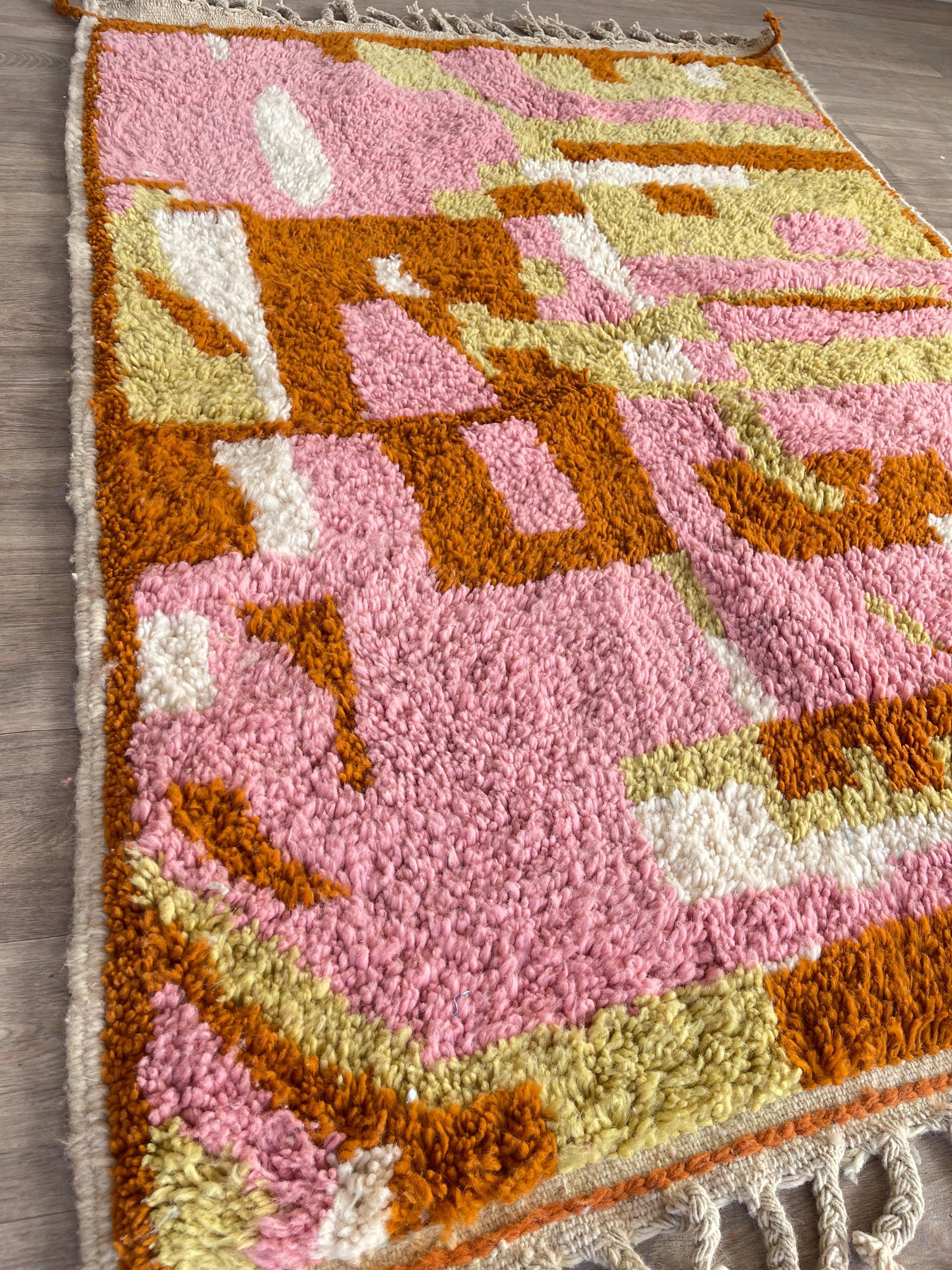 moroccan beni ourain handmade rug